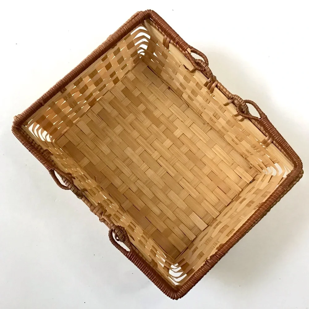 Vintage rectangular wicker